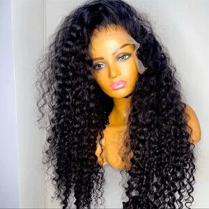 Curly Black Lace Front Wig
